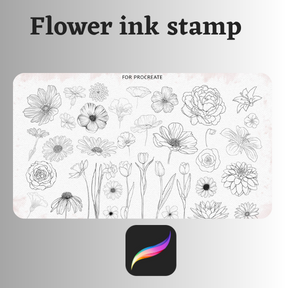 flower brushes and stamps - procreate free