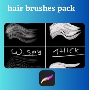 hair brushes pack procreate
