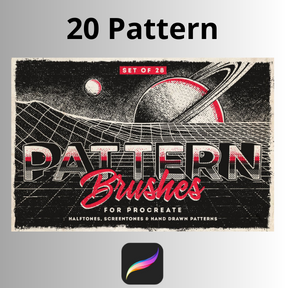 20 Pattern Brushes Pack Procreate