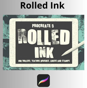 10 Rolled Ink Brushes for Procreate 5