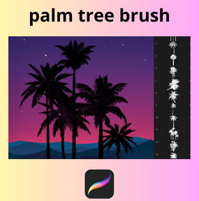 palm tree stamp brushes procreate free download