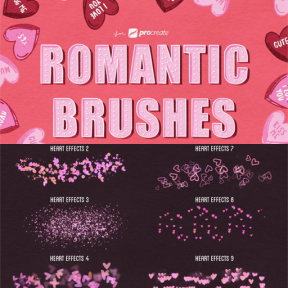 romantic brushes for procreate download