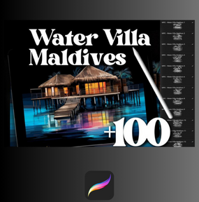Procreate Brushes Place Water Villa Maldives